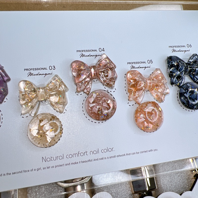 Sét sơn gel nhũ xà cừ 6 chai modengni kèm bảng màu mẫu