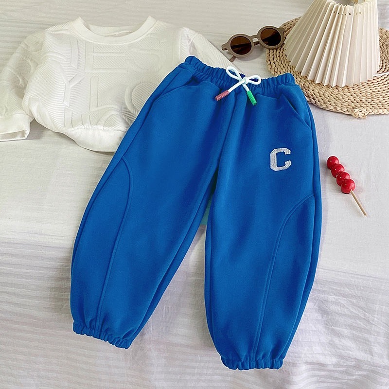 10-36kg Quần Thu-đông cho bé, Quần thun dài bo gấu cho bé gái chất da cá mềm mịn