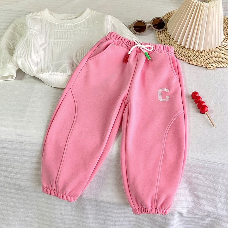 10-36kg Quần Thu-đông cho bé, Quần thun dài bo gấu cho bé gái chất da cá mềm mịn