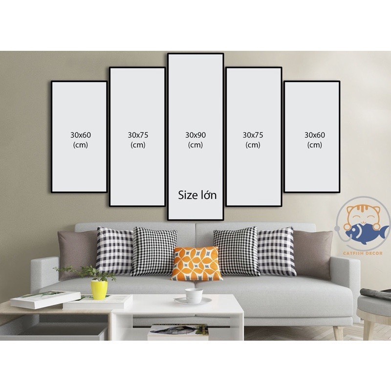 Tranh ghép 5 Dán Tường - Decor Phòng - Ghibli