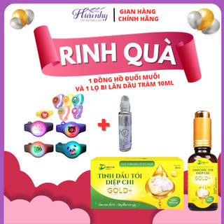 Tinh dầu tỏi diệp chi tặng đồng hồ đuỗi muỗi và lọ bi lăn tràm 10ml