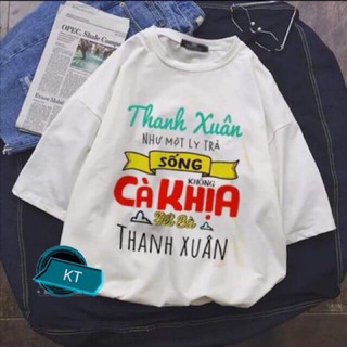 Áo thun phông Cà Khịa , áo lớp - áo nhóm, chất cotton mềm mịn🦋form thụng tay lỡ🦋dáng unisex
