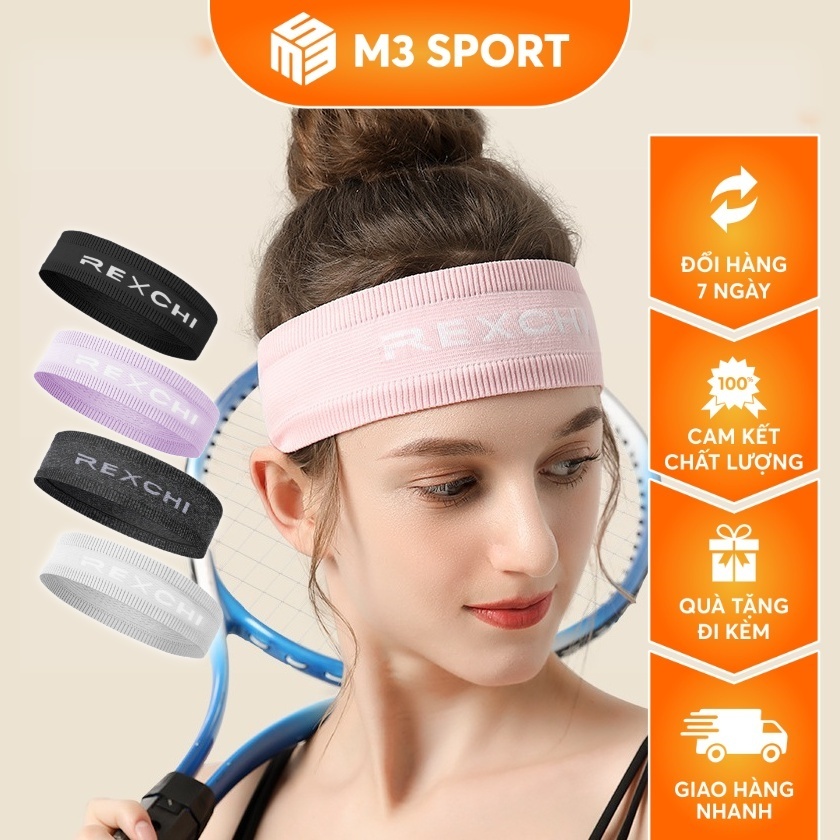Băng Đô Thể Thao Headband Nam Nữ Thấm Mồ Hôi Trán Băng Đầu Chạy Bộ Gym Tennis Cầu Lông Bóng Chuyền Bóng Rổ Rexchi XTJ98