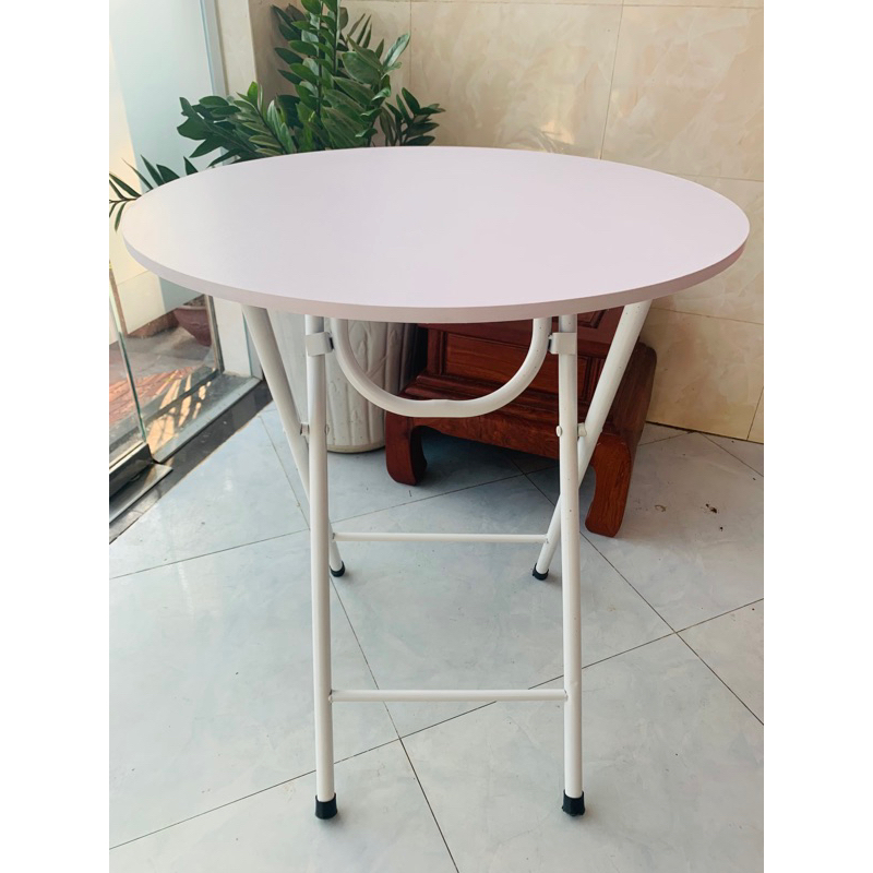 Bàn gỗ tròn đen, trắng sứ cao cấp siêu đẹp cao 73 cm freeship 20k