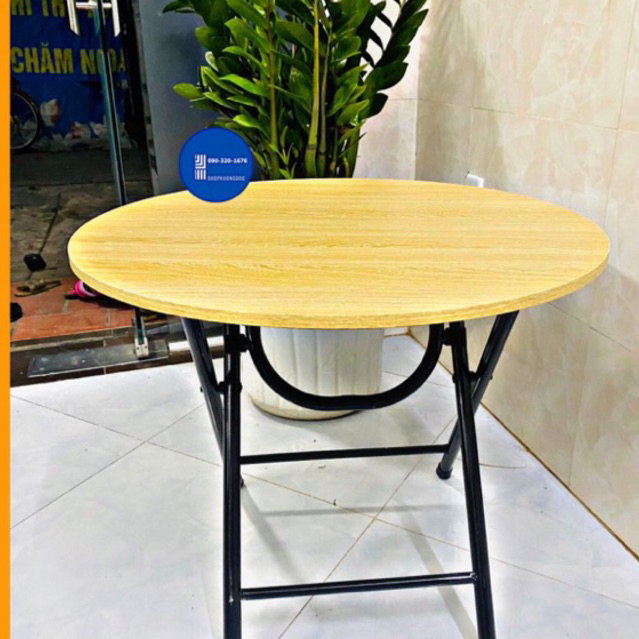 Bàn gỗ tròn đen, trắng sứ cao cấp siêu đẹp cao 73 cm freeship 20k