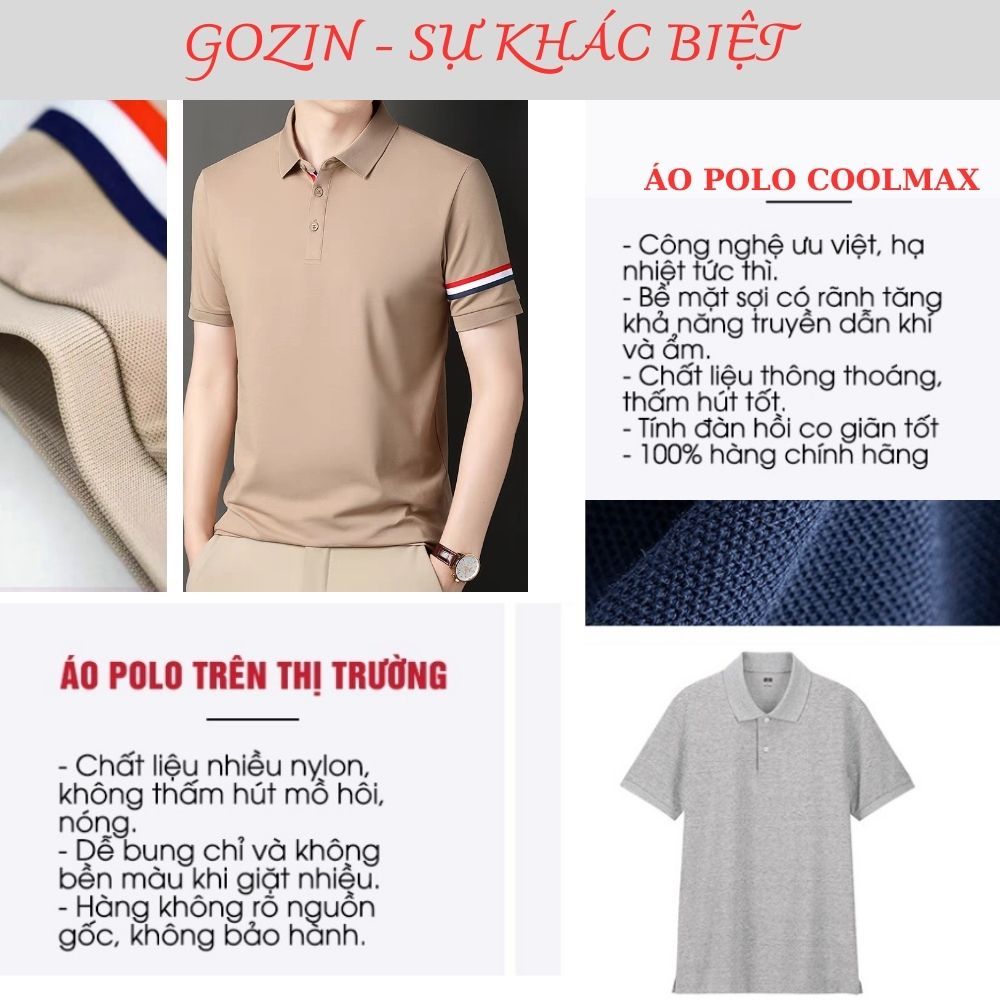 Áo Polo GOZIN.SHOP Trơn Basic Chất Liệu Poly Cotton Thấm Hút Mồ Hôi Áo Thun Nam