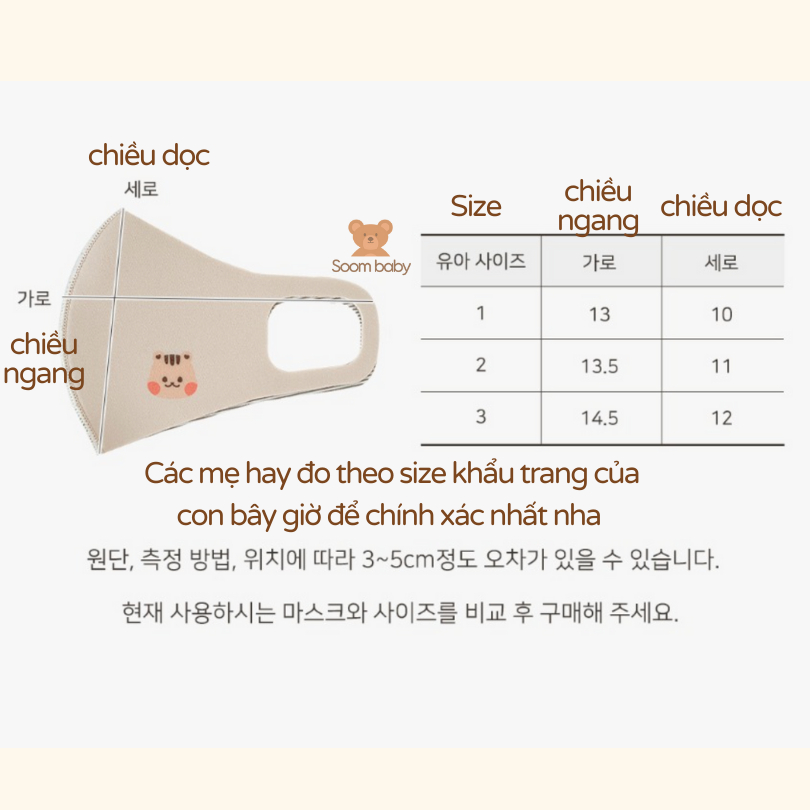 Khẩu trang vải kháng khuẩn dottodot Hàn Quốc cho bé sơ sinh