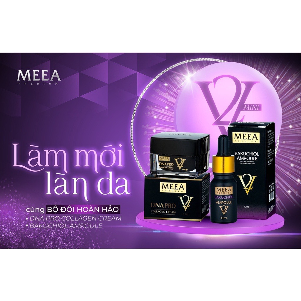 Combo kem face cá hồi V2 Pro + Tinh chất serum BAKUCHIOL AMPOULE MEEA - 10g+ 10ml