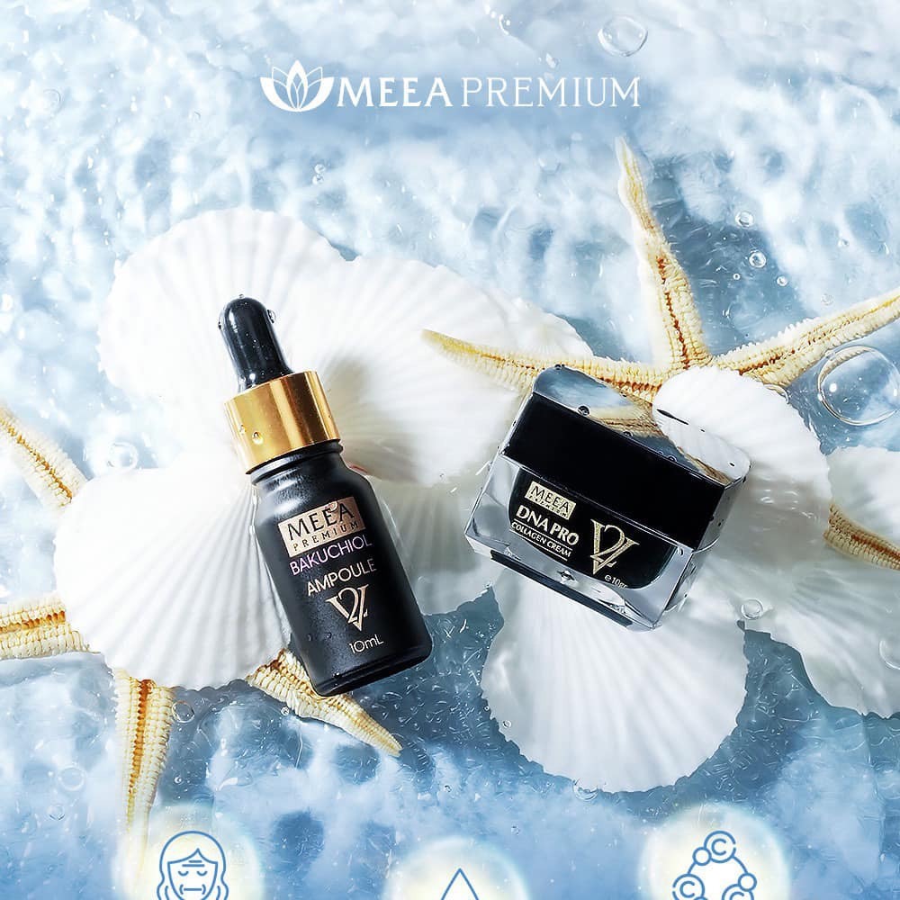 Combo kem face cá hồi V2 Pro + Tinh chất serum BAKUCHIOL AMPOULE MEEA - 10g+ 10ml
