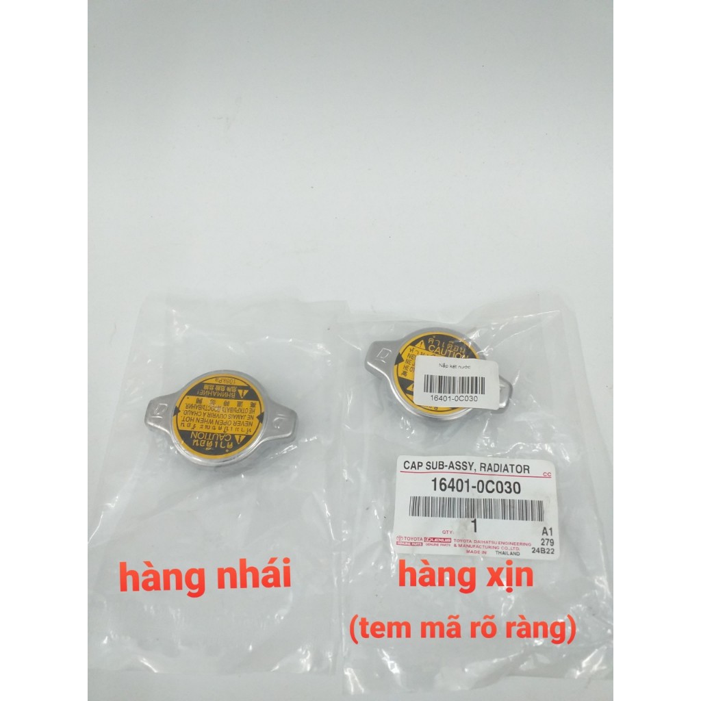 Nắp két nước các xe Toyota Vios , Innova , Camry , Altis , Wigo , yaris, hilux, fortuner 16401-0c030