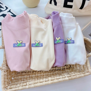 Áo cotton len cổ lọ cho bé