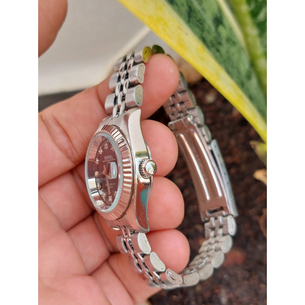Đồng hồ nữ Royal mặt đính đá chạy pin hàng Si