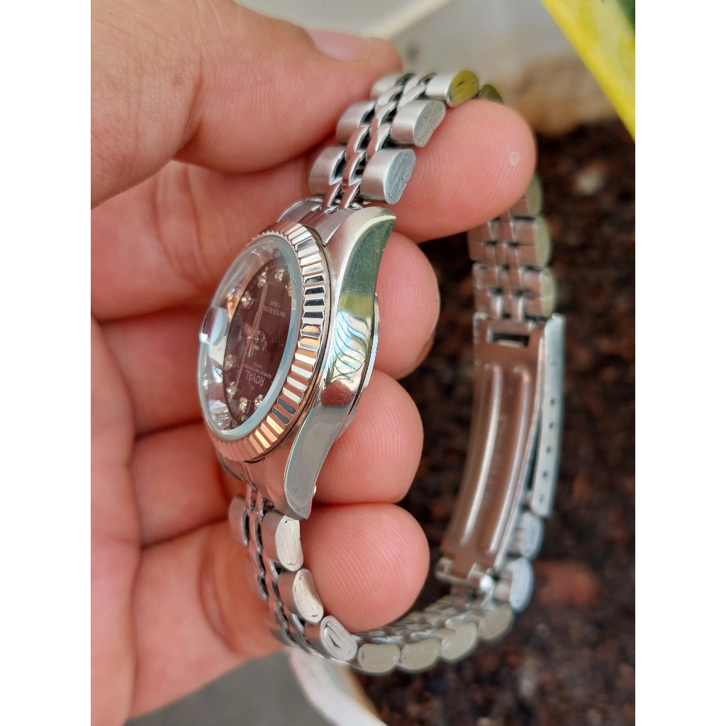 Đồng hồ nữ Royal mặt đính đá chạy pin hàng Si