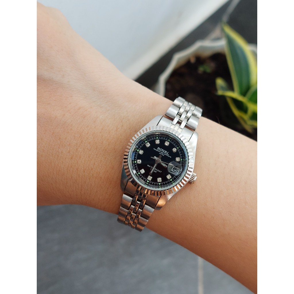 Đồng hồ nữ Royal mặt đính đá chạy pin hàng Si