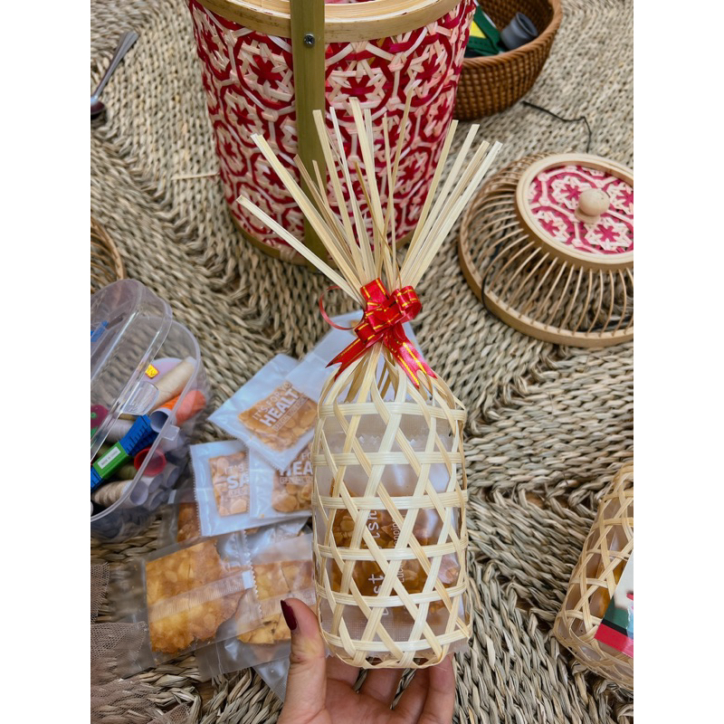 Giỏ mây tre đan đựng kẹo, tổ chim đựng bánh lợn trung thu, Tết, quà tặng