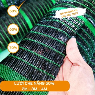 Lưới Che Nắng Thái Lan Xịn Che Phủ 50% Màu Đen, Khổ Ngang 2m, 3m, 4m , Bán theo 1 mét tới