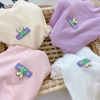 Áo cotton len cổ lọ cho bé