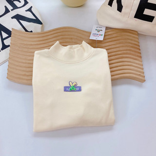 Áo cotton len cổ lọ cho bé