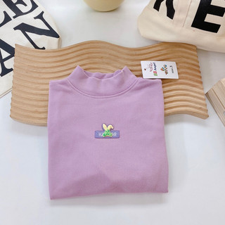 Áo cotton len cổ lọ cho bé