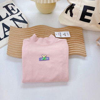 Áo cotton len cổ lọ cho bé