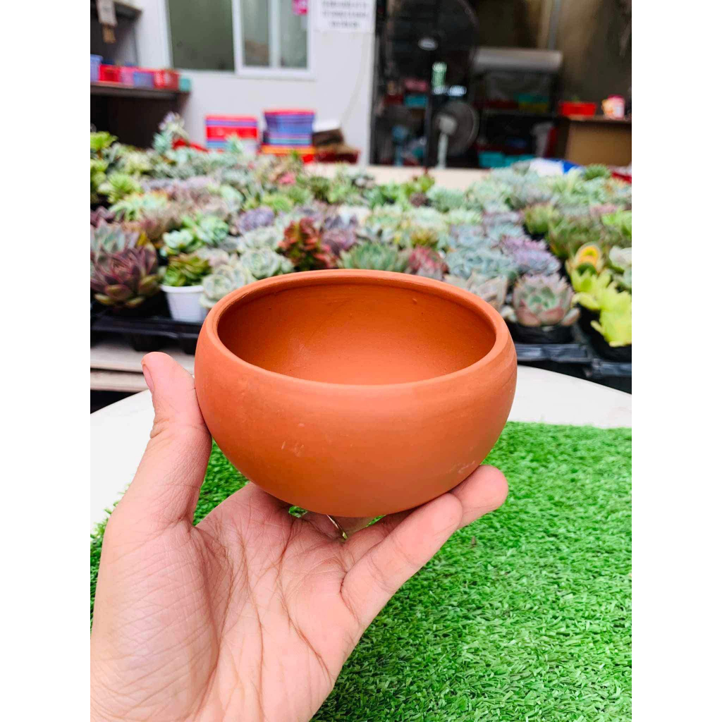 Chậu Đất Nung Tô Tròn - Trồng Sen Đá , Bonsai...