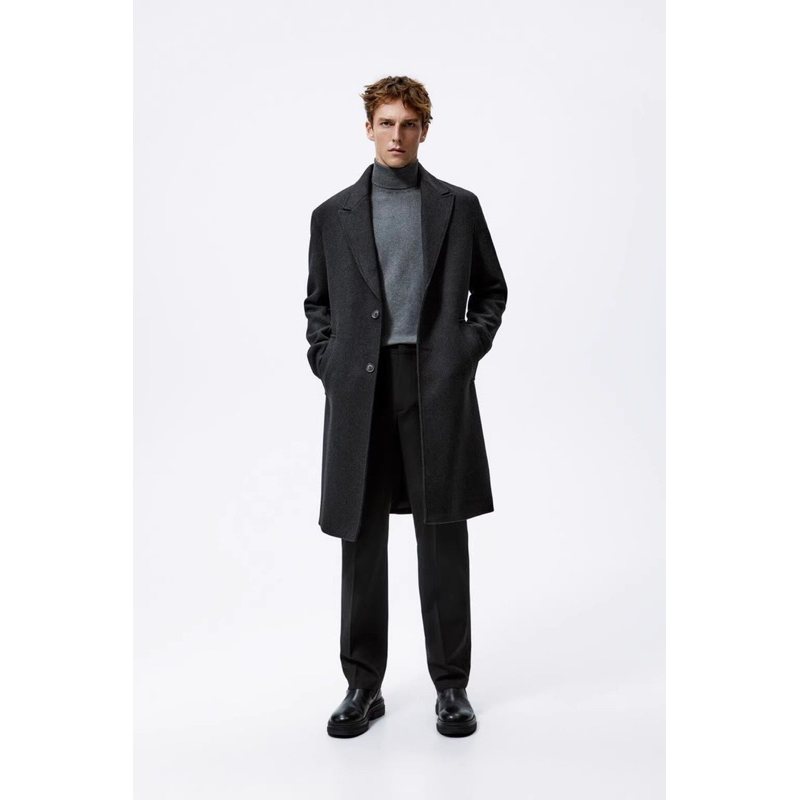 Order áo choàng auth tuồn ZARA của nam Áo khoác pha len dáng dài