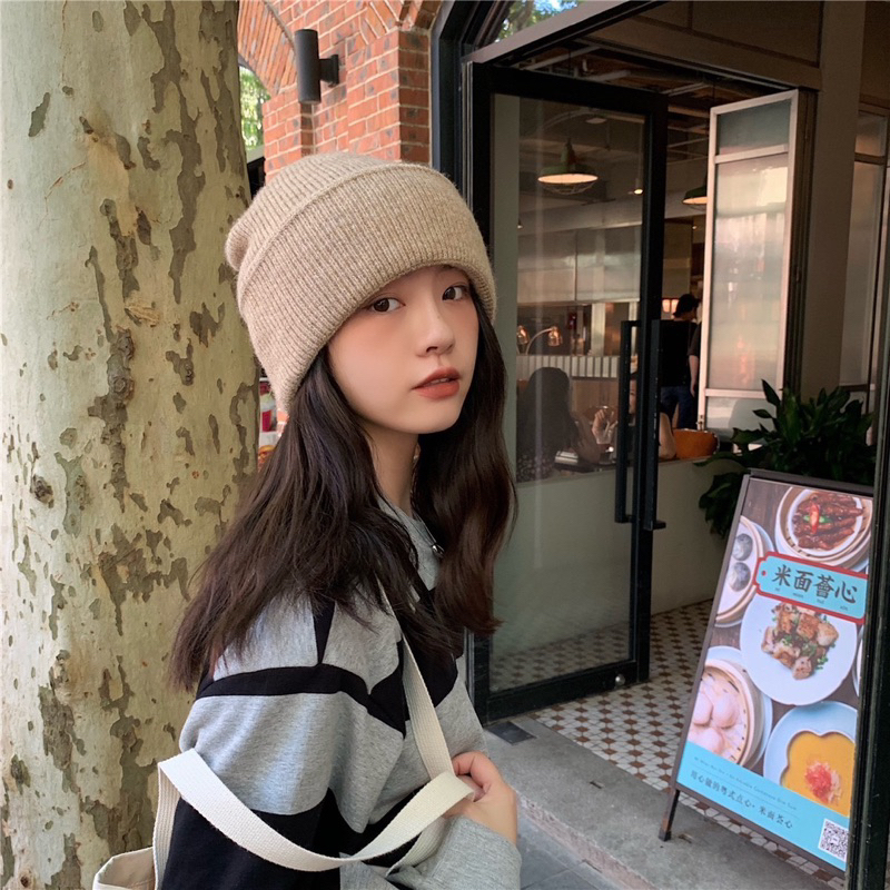 M006 - Mũ len beanie mềm mại unisex phong cách Hàn Quốc