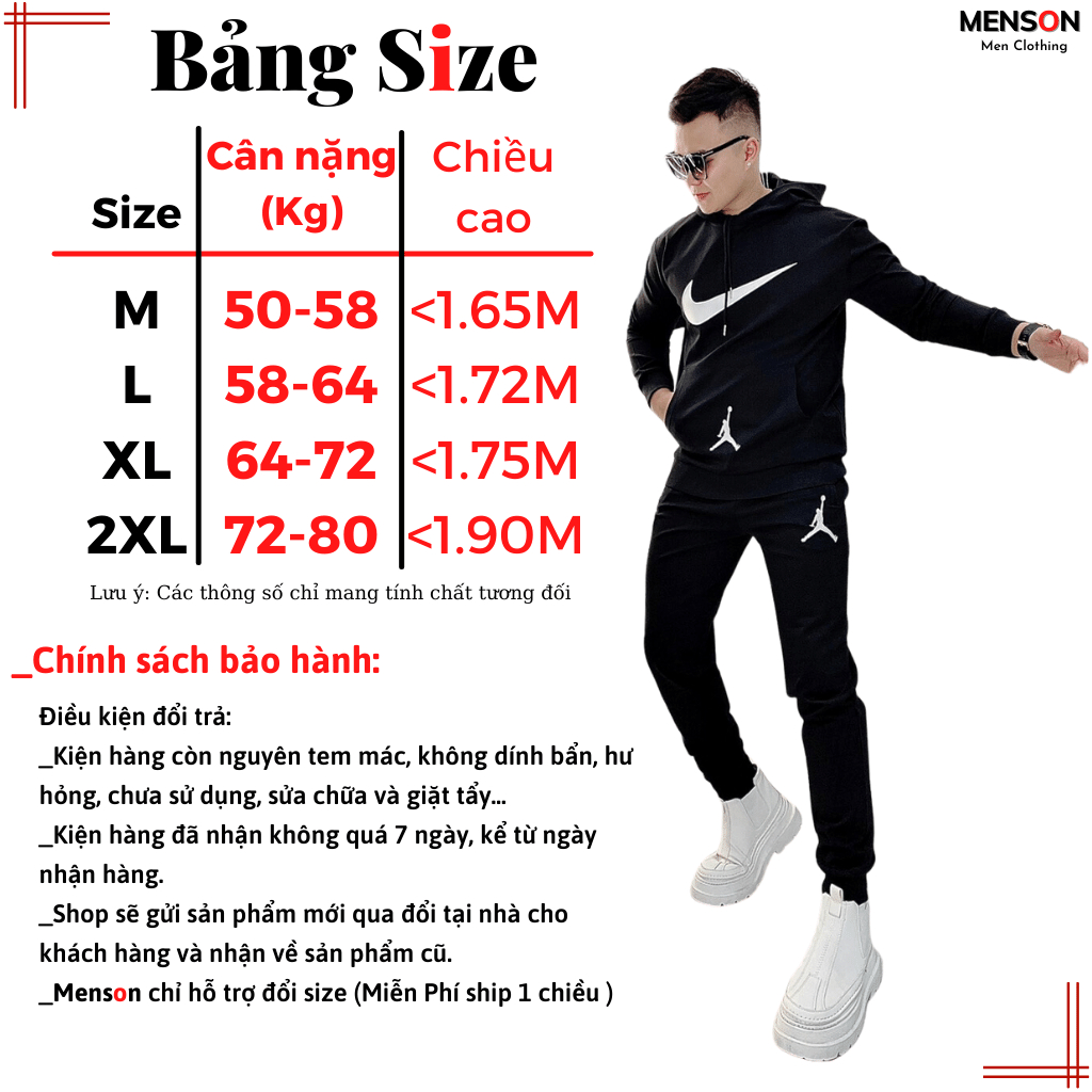 Bộ quần áo nỉ nam thu đông có mũ cao cấp Hàng loại 1 Menson MD325 Bộ thu đông nam dài tay dày dặn ,cao cấp 2022