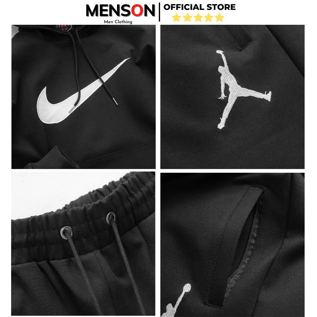 Bộ quần áo nỉ nam thu đông có mũ cao cấp Hàng loại 1 Menson MD325 Bộ thu đông nam dài tay dày dặn ,cao cấp 2022