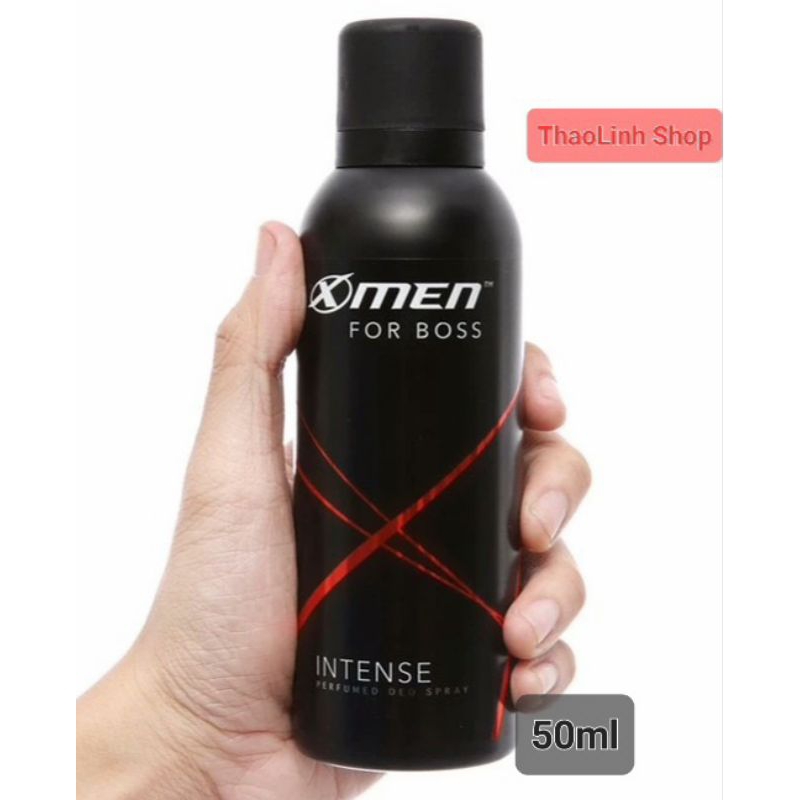 Xịt khử mùi X-Men For Boss Intense - Mùi hương trầm đầy nội lực 50ml/150ml