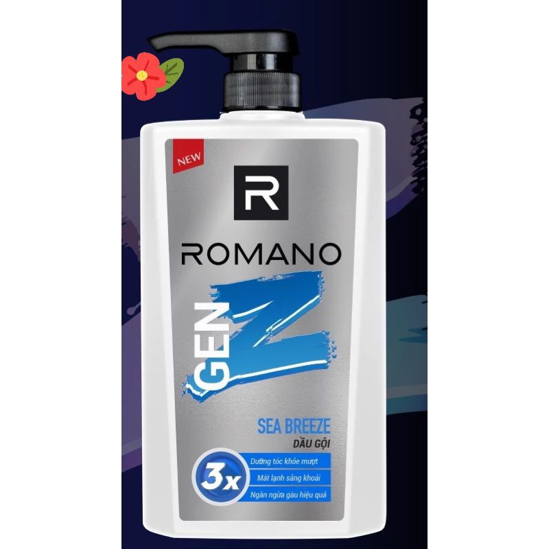DẦU GỘI ROMANO GEN Z HƯƠNG SEA BREEZE/ FOREST CEDAR 610G/ CHAI