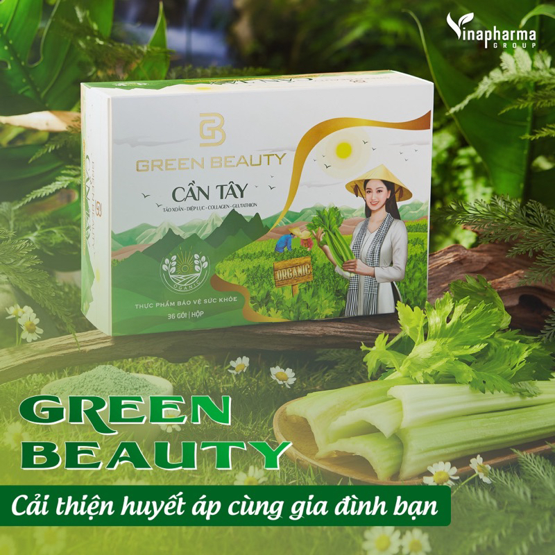 Nước Ép Cần Tây Green Beauty Cần Tây  Diệp Lục { Hộp 30 Gói}