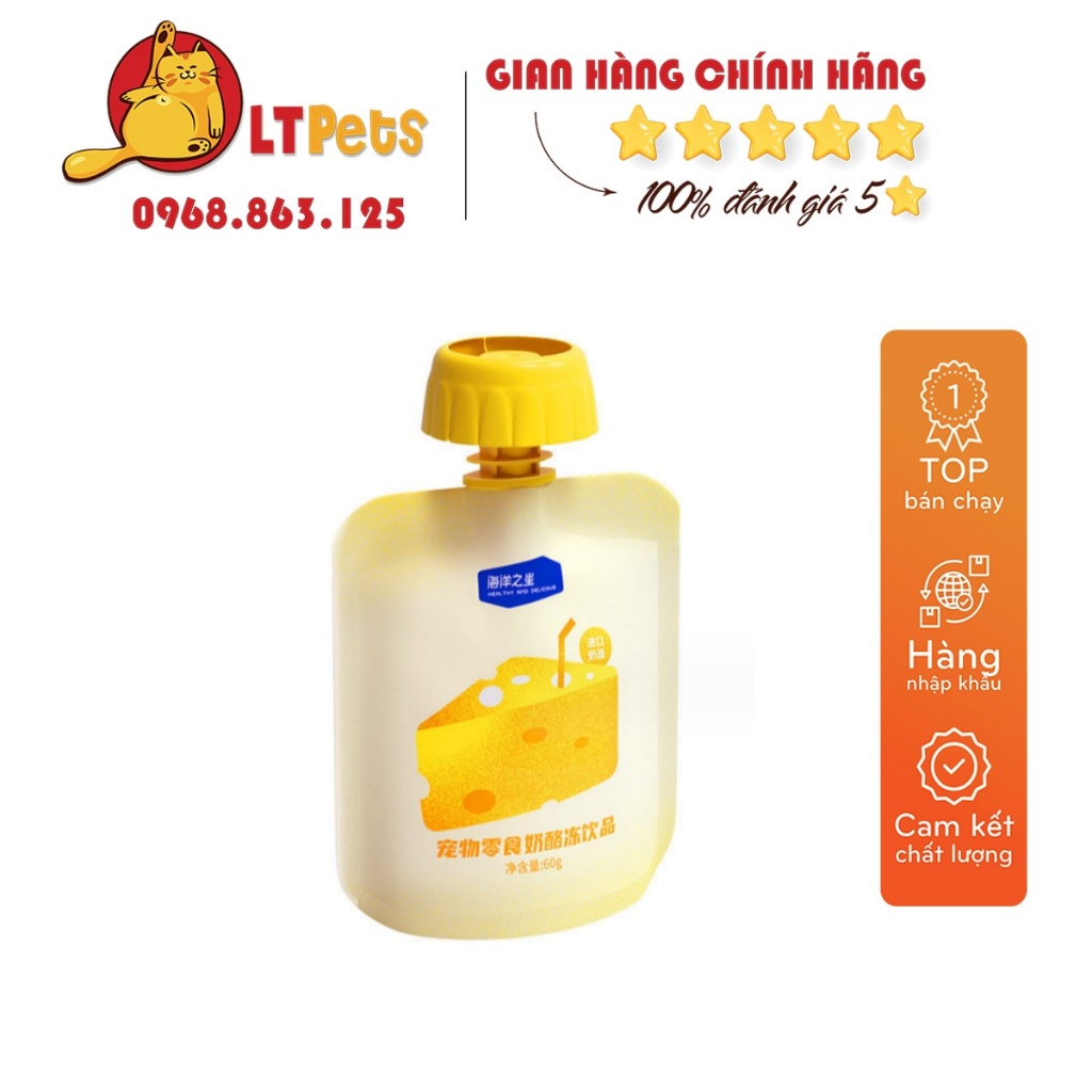 SỐT SỮA CHUA PHÔ MAI CHÓ MÈO GÓI 60G