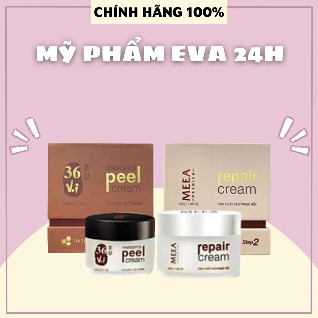 Combo Peel da tảo sâm + Kem Phục Hồi Da Tảo Sâm Bóc Tách Da Đông Y 36 Vị Meea