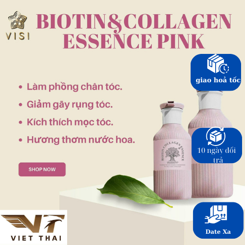 Cặp dầu gội biotin collagen,dầu gội biotin collagen essence 500ml bóng mượt, kích thích mọc tóc