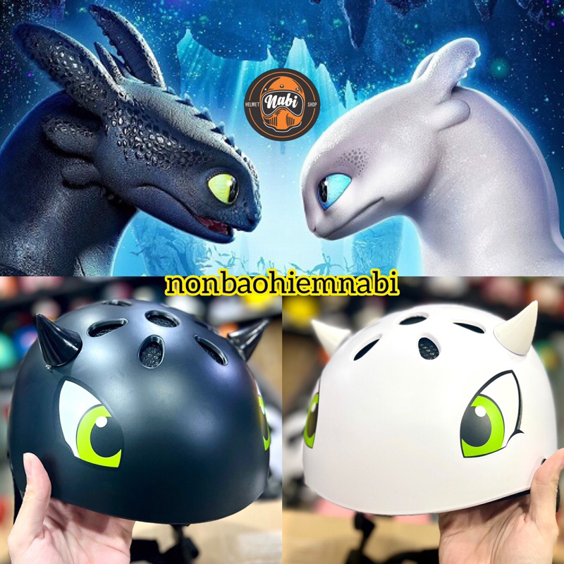 Mũ bảo hiểm rồng cho bé - Tặng sừng- siêu ngầu & dễ thương. có lỗ thông gió siêu mát