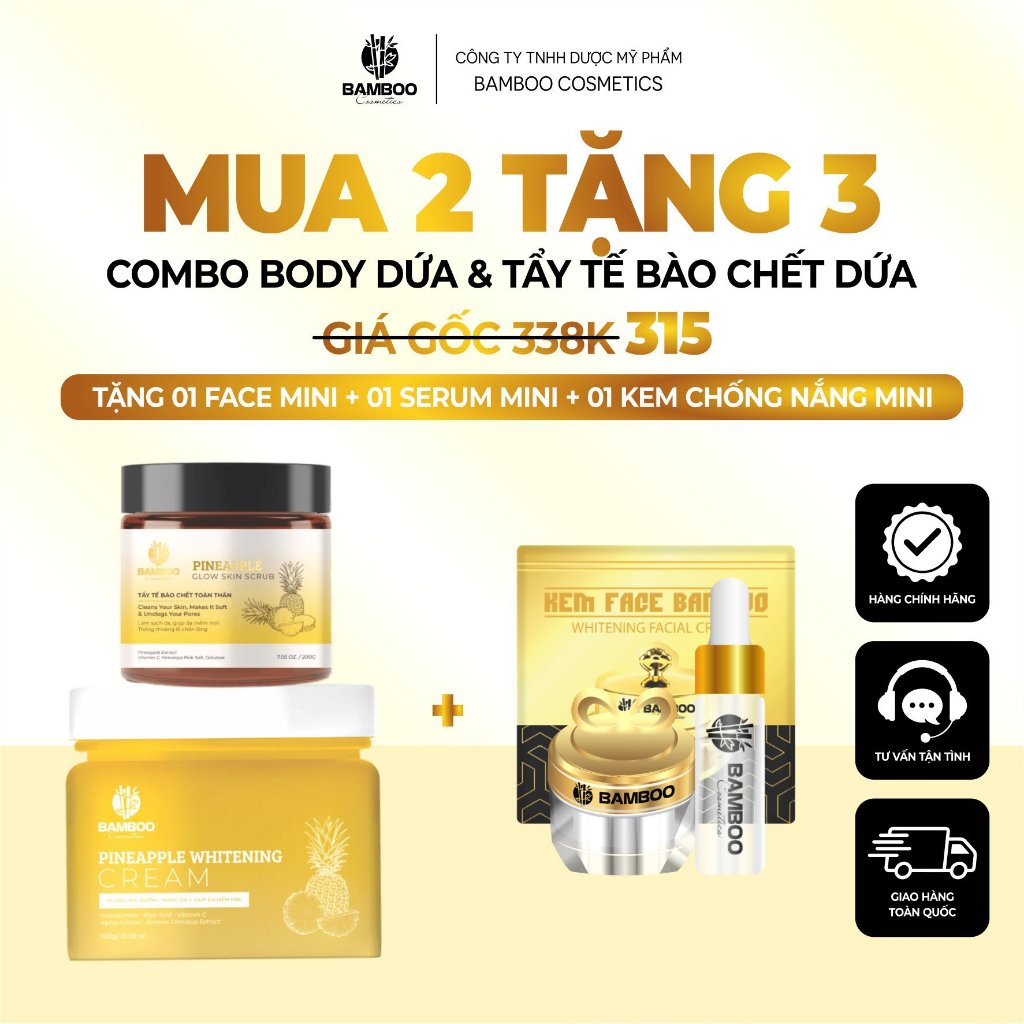 COMBO BODY DƯỠNG TRẮNG VÀ TẨY TẾ BÀO BODY