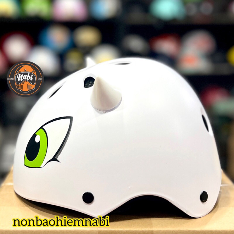Mũ bảo hiểm rồng cho bé - Tặng sừng- siêu ngầu & dễ thương. có lỗ thông gió siêu mát