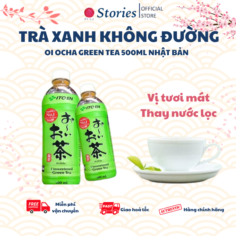 Nước uống trà xanh không đường Oi Ocha Green Tea 500ml Nhật Bản