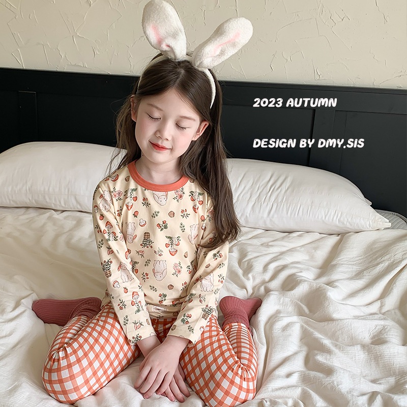 Bộ ngủ thu đông 2023 style Hàn cho bé trai bé gái