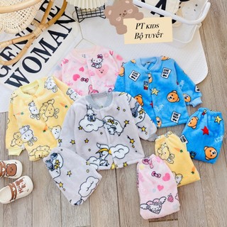 Bộ quần áo lông tuyết có Cổ siêu ấm, quần áo giữ nhiệt màu thu đông cho bé sơ sinh tới 10kg