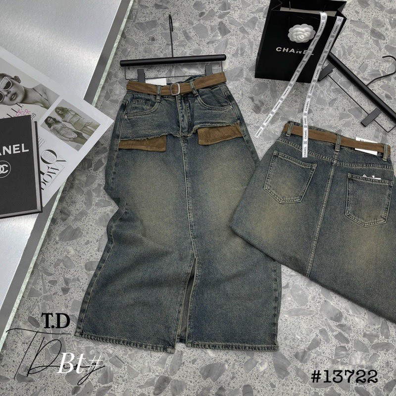 CHÂN VÁY JEAN DÁNG DÀI TÚI PHỐI 40_55kg