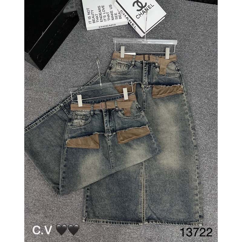 CHÂN VÁY JEAN DÁNG DÀI TÚI PHỐI 40_55kg