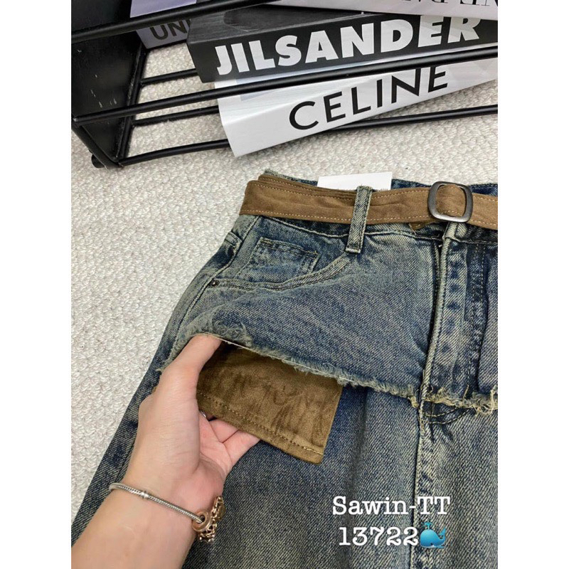 CHÂN VÁY JEAN DÁNG DÀI TÚI PHỐI 40_55kg