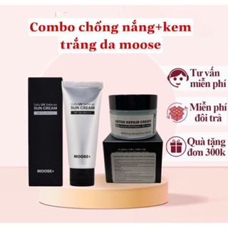 Combo kem chống nắng moosepro+ DAILY UV defense sun cream+kem moosepro+detox repair cream phục hồi 50ml hạn 2027_moose+