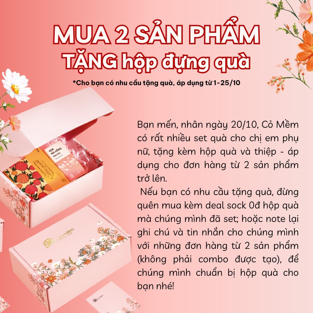 Bộ Sữa Tắm Dưỡng Thể Hoa Bưởi Sáng Da Cỏ Mềm 300g - Hộp Quà Tặng Bạn Gái Mẹ Cô Giáo 20 10