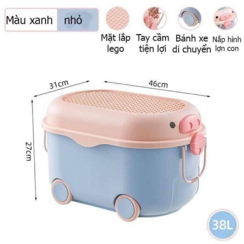 Thùng đựng đồ có bánh xe Hkm Nan