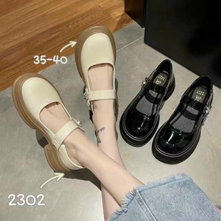 Giày lolita đi học da mềm xinh,giày đốc cao gót 5cm quai dán HOA ,giày búp bê quai ngang mũi tròn