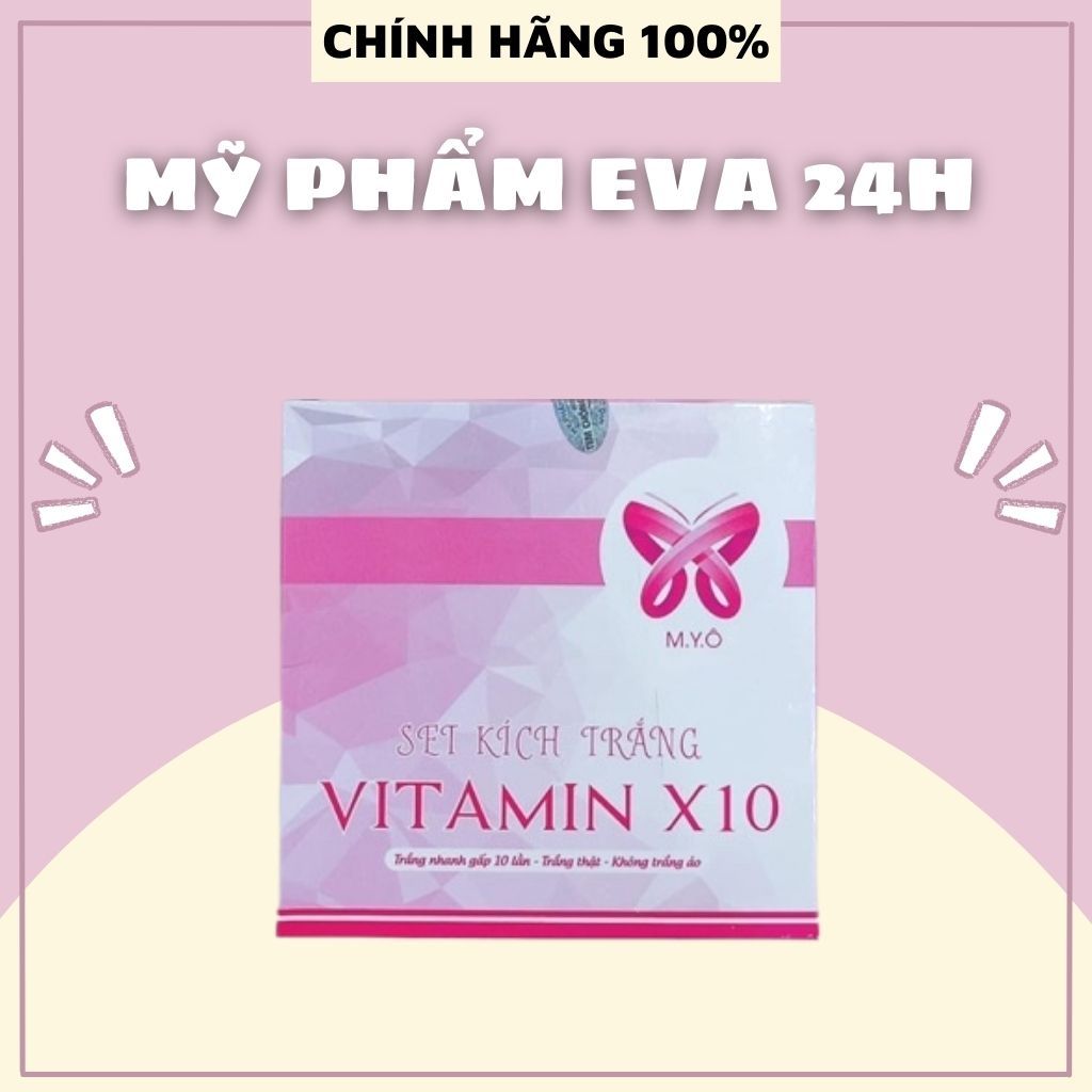 Set kích trắng vitamin X10 MY Ô kích trắng nhanh gấp 10 lần+ Tặng nước hoa