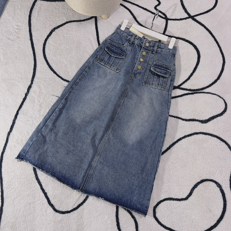 CHÂN VÁY JEANS DÁNG DÀI SIZE 40_55kg